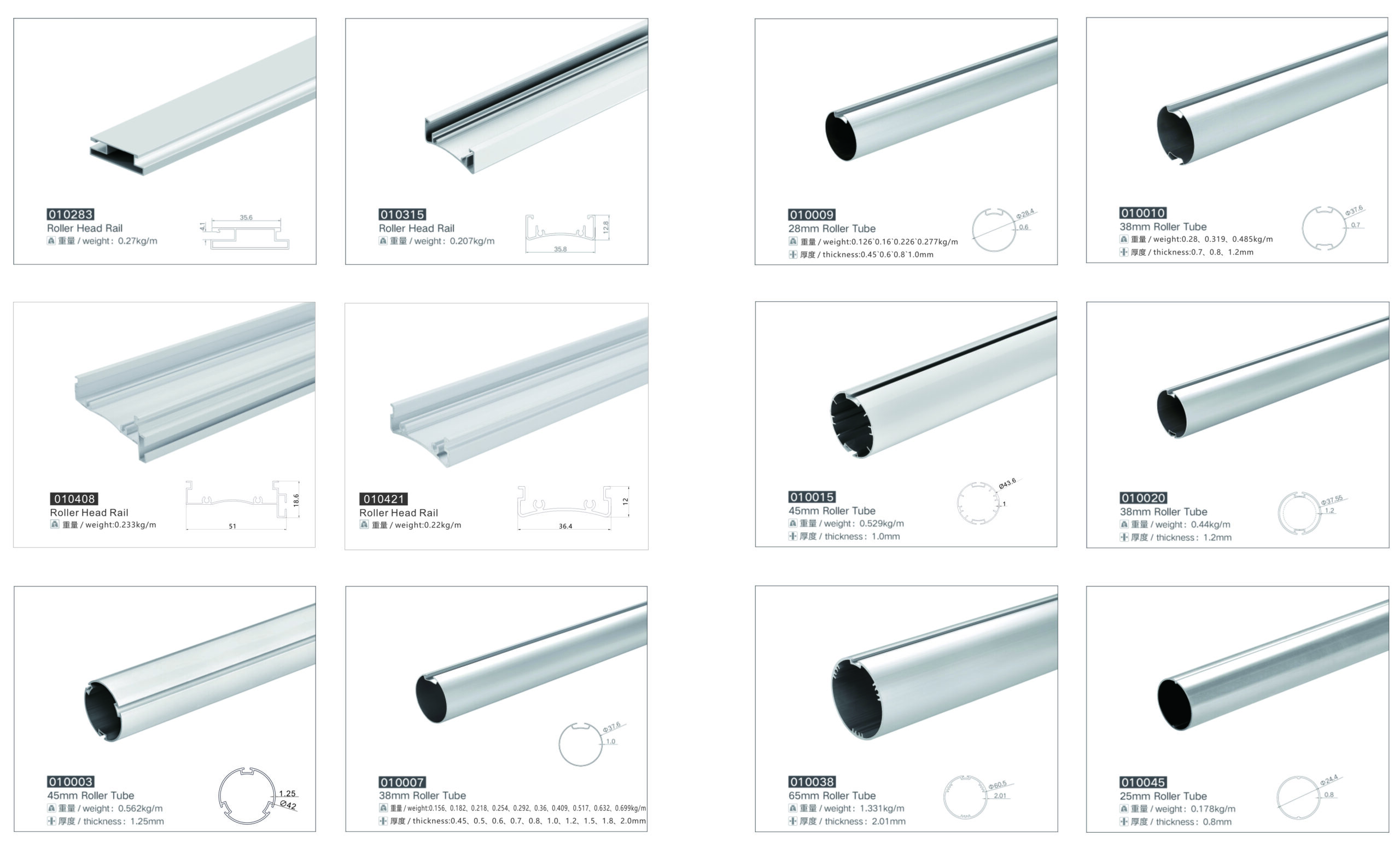 roller blind tube
