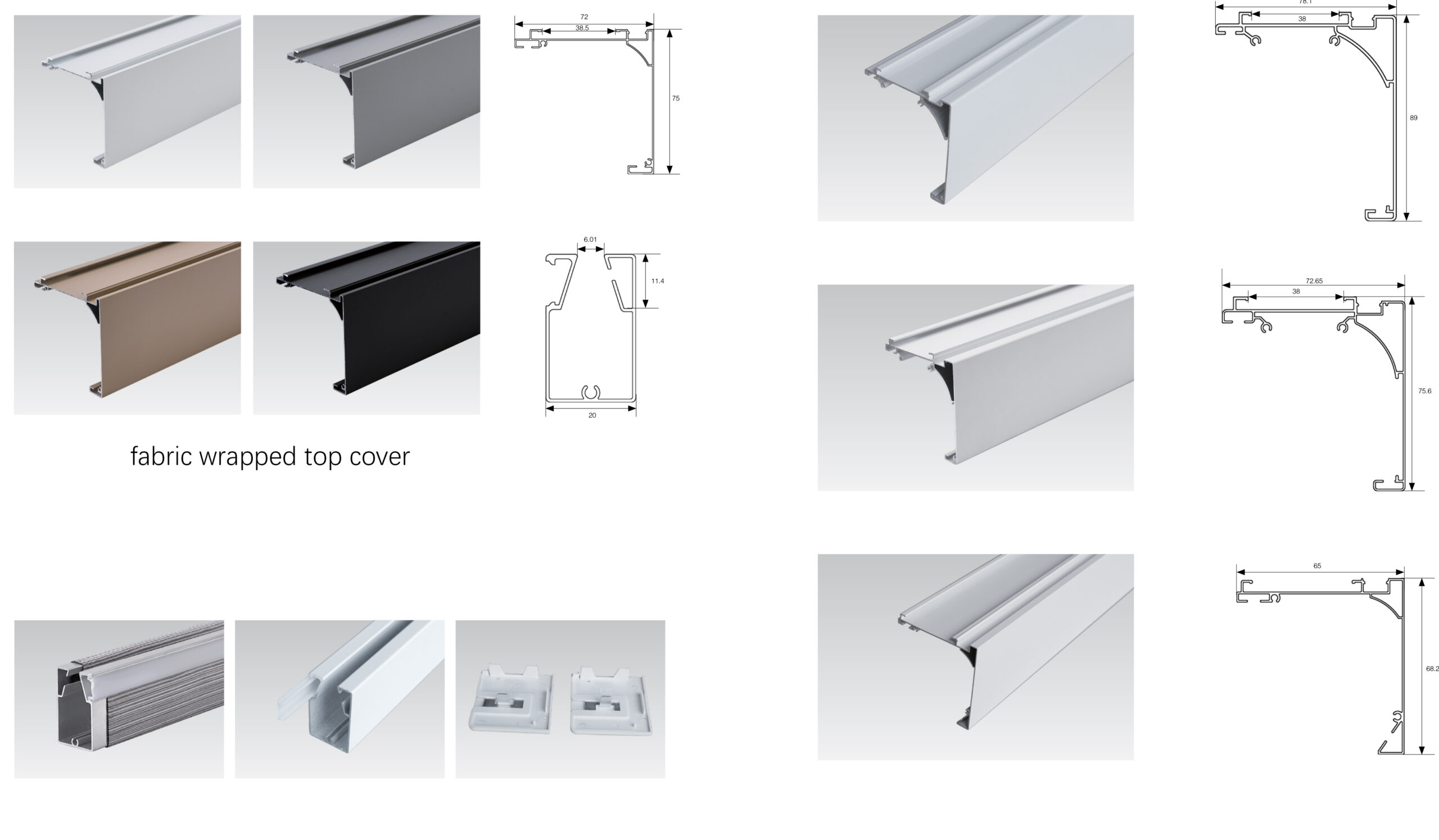 roller blind top cover